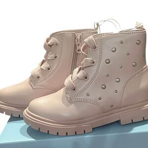 Cat & Jack Size 11 Girls Light Pink Blush Amaya Zip Up Boots New In Box